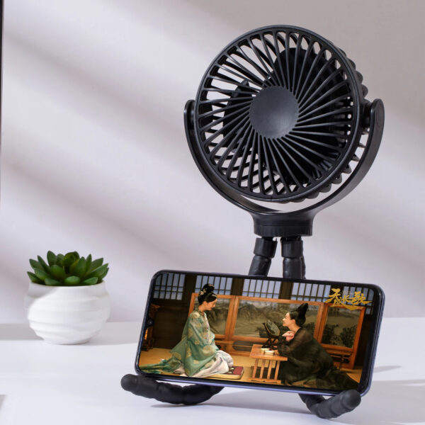 Portable Stroller Fan Black - Image 2